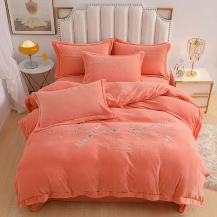 91家纺网 家纺一手货源 找家纺 （总）优姿家纺 2022新款宽边10斤牛奶绒四件套