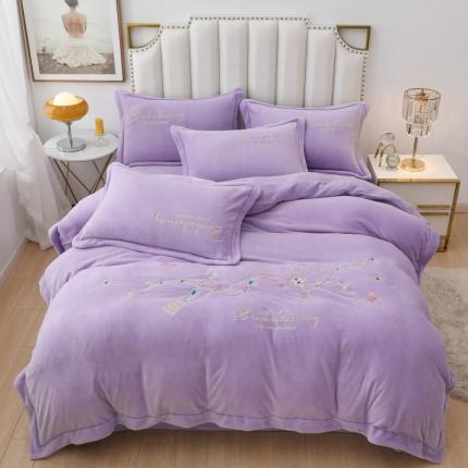 91家纺网 家纺一手货源 找家纺 （总）优姿家纺 2022新款宽边10斤牛奶绒四件套