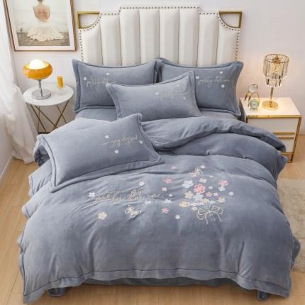 91家纺网 家纺一手货源 找家纺 （总）优姿家纺 2022新款宽边10斤牛奶绒四件套