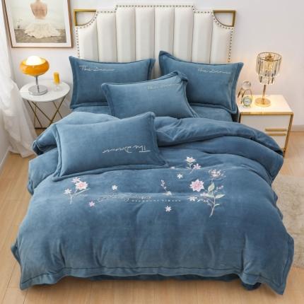 91家纺网 家纺一手货源 找家纺 （总）优姿家纺 2022新款宽边10斤牛奶绒四件套