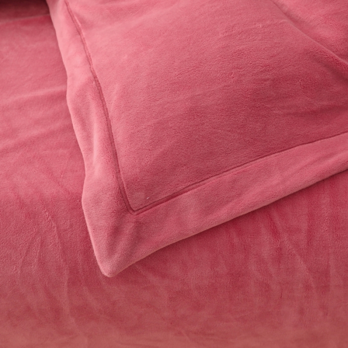 91家纺网 家纺一手货源 找家纺 优姿家纺 2022新款宽边10斤牛奶绒四件套 蝶舞花开-豆沙