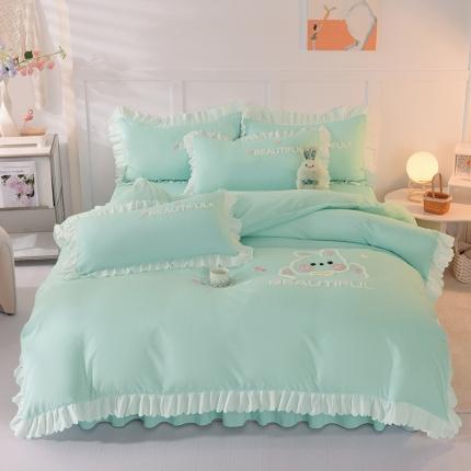 91家纺网 家纺一手货源 找家纺 （总）梦之岛2022韩版宝贝兔系列毛巾绣四件套