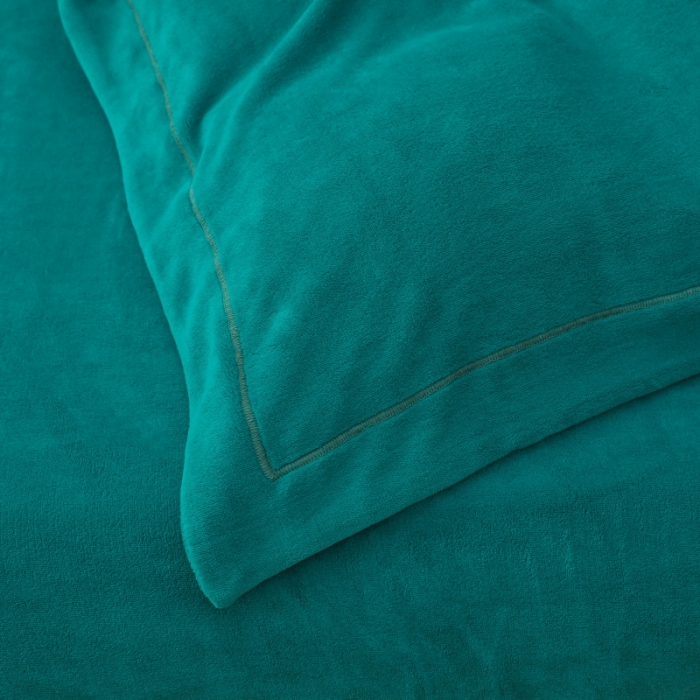 91家纺网 家纺一手货源 找家纺 优姿家纺 2022新款宽边10斤牛奶绒四件套 蝶舞花开-孔雀蓝