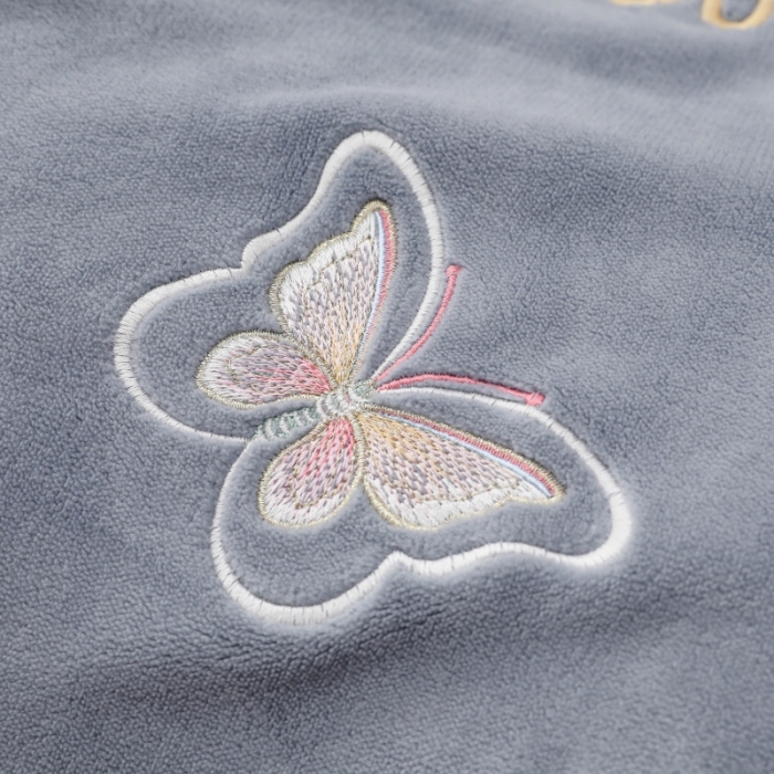 91家纺网 家纺一手货源 找家纺 优姿家纺 2022新款宽边10斤牛奶绒四件套 蝶舞花开-太空灰