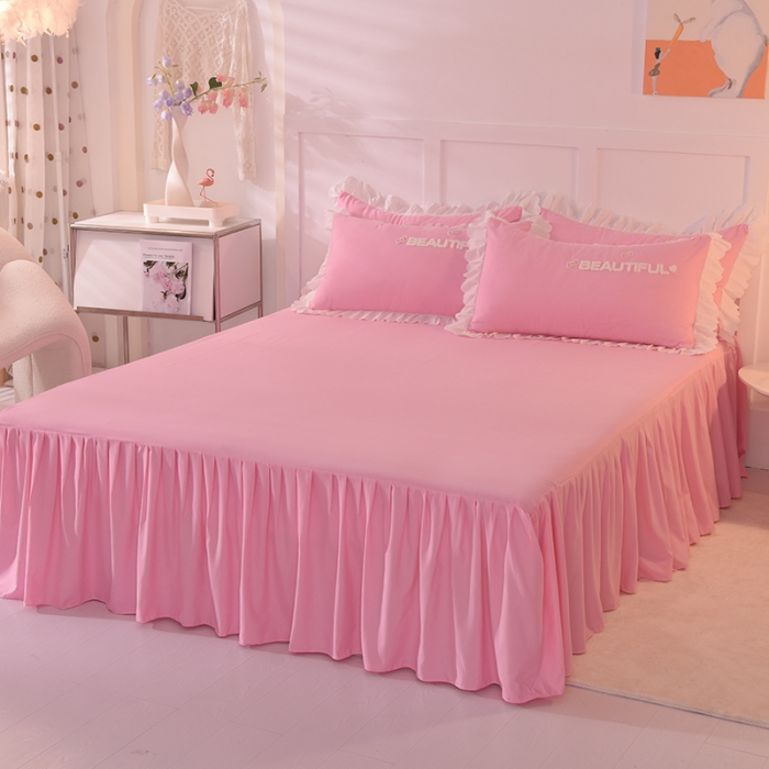 91家纺网 家纺一手货源 找家纺 梦之岛2022韩版宝贝兔系列毛巾绣四件套 宝贝兔-粉