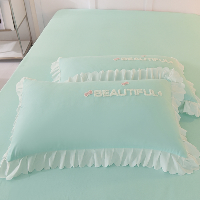 91家纺网 家纺一手货源 找家纺 梦之岛2022韩版宝贝兔系列毛巾绣四件套 宝贝兔-绿