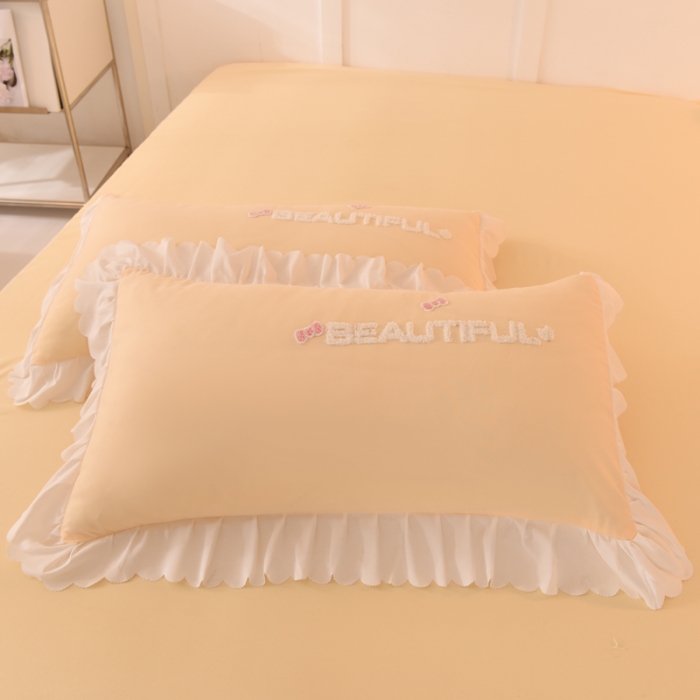 91家纺网 家纺一手货源 找家纺 梦之岛2022韩版宝贝兔系列毛巾绣四件套 宝贝兔-奶黄