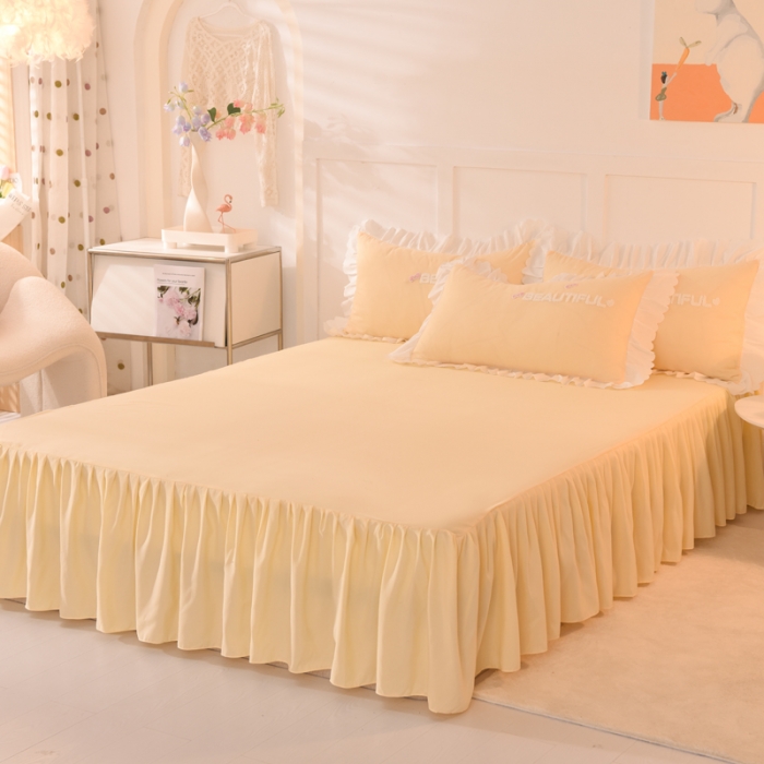 91家纺网 家纺一手货源 找家纺 梦之岛2022韩版宝贝兔系列毛巾绣四件套 宝贝兔-奶黄