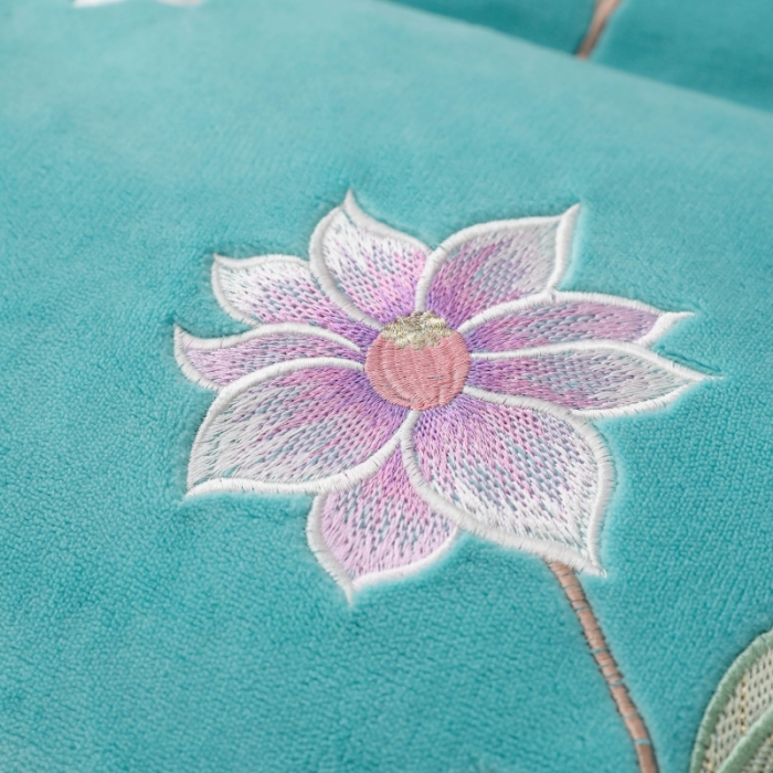 91家纺网 家纺一手货源 找家纺 优姿家纺 2022新款宽边10斤牛奶绒四件套 紫色花语-湖兰