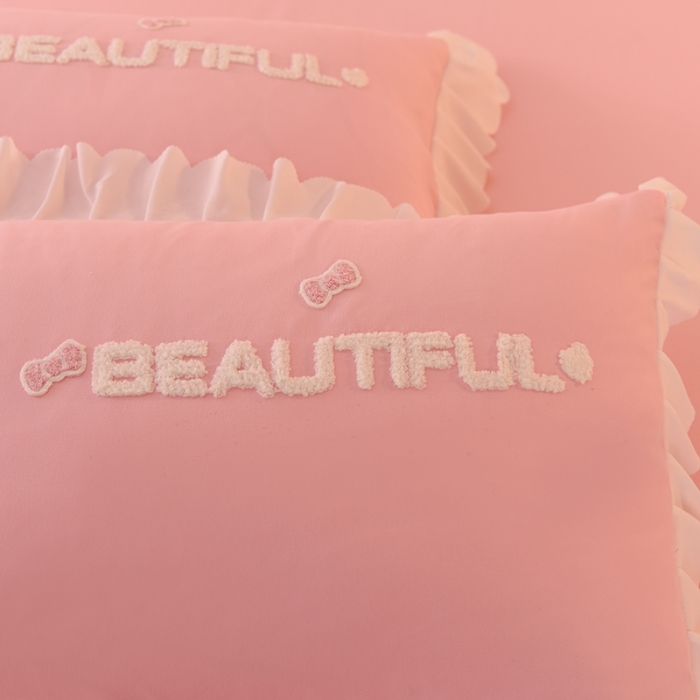 91家纺网 家纺一手货源 找家纺 梦之岛2022韩版宝贝兔系列毛巾绣四件套 宝贝兔-玉