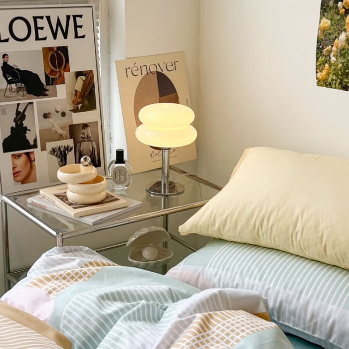 91家纺网 家纺一手货源 找家纺 昔可家纺 2022新款简约几何北欧风全棉四件套 巴黎美学