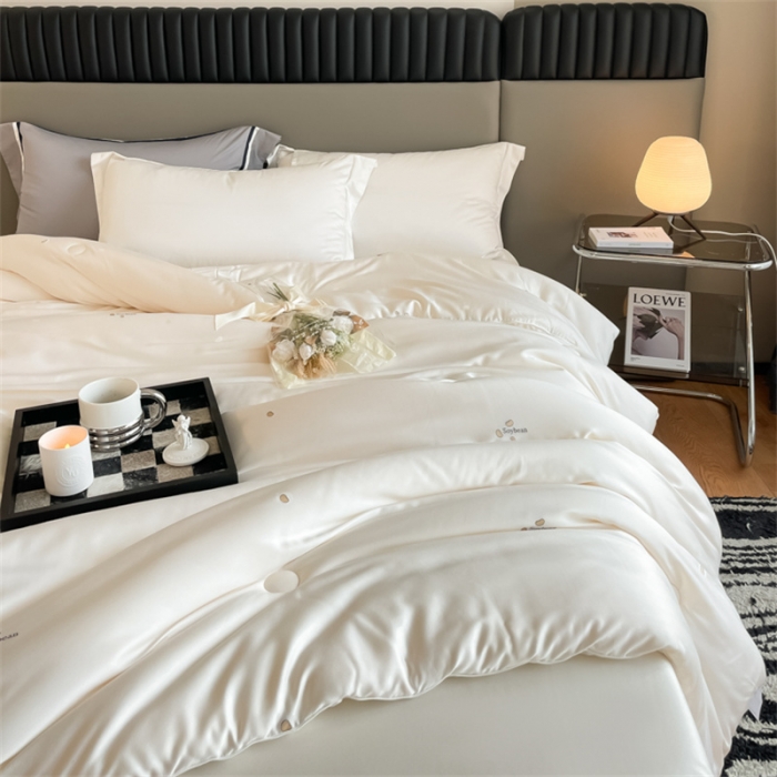 91家纺网 家纺一手货源 找家纺 A+爱家 2024新款A类蚕丝大豆被 本白