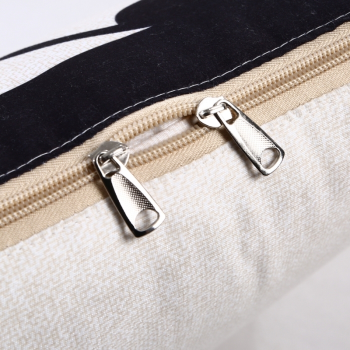 91家纺网 家纺一手货源 找家纺 素玖抱枕被 2023新款磨毛印刷抱枕被 黑猫