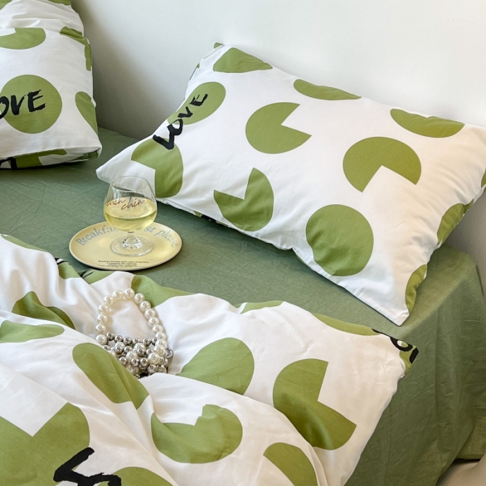 91家纺网 家纺一手货源 找家纺 昔可家纺 2022新款简约几何北欧风全棉四件套 日光岛屿