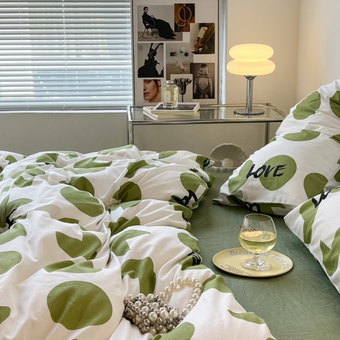 91家纺网 家纺一手货源 找家纺 昔可家纺 2022新款简约几何北欧风全棉四件套 日光岛屿