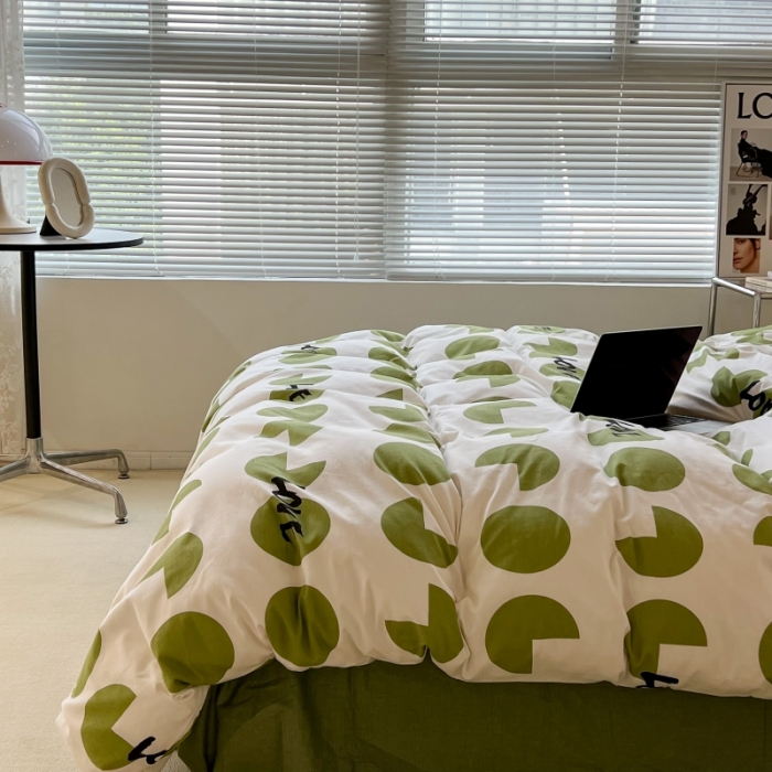 91家纺网 家纺一手货源 找家纺 昔可家纺 2022新款简约几何北欧风全棉四件套 日光岛屿