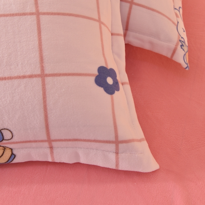 91家纺网 家纺一手货源 找家纺 梦之岛2022新款印花牛奶绒四件套 快乐女孩