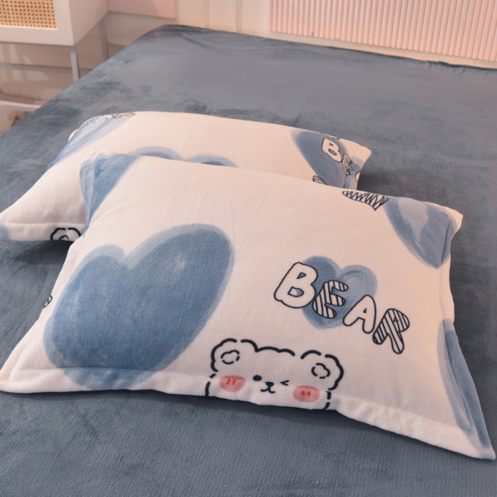 91家纺网 家纺一手货源 找家纺 梦之岛2022新款印花牛奶绒四件套 甜蜜心声