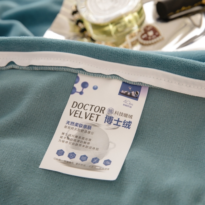 91家纺网 家纺一手货源 找家纺 绒博士新款牛奶绒刺绣压线款四件套-温暖爱心 温暖爱心-青兰绿