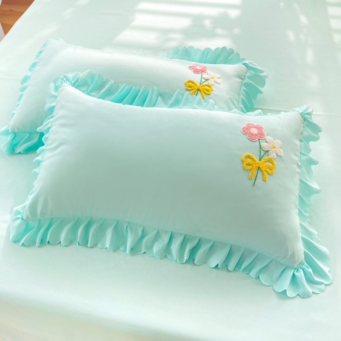 91家纺网 家纺一手货源 找家纺 （总）梦之岛2022新款韩版遇见系列毛巾绣四件套