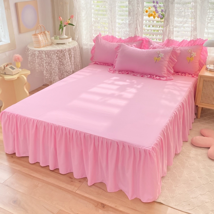 91家纺网 家纺一手货源 找家纺 梦之岛2022新款韩版遇见系列毛巾绣四件套 遇见-胭脂粉