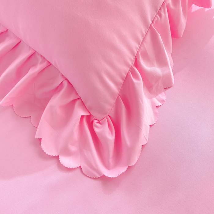 91家纺网 家纺一手货源 找家纺 梦之岛2022新款韩版遇见系列毛巾绣四件套 遇见-胭脂粉