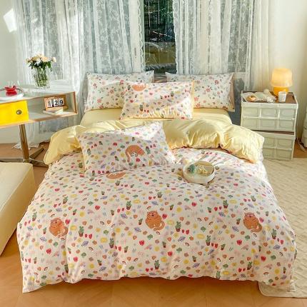 91家纺网 家纺一手货源 找家纺 （总）感遇2022新款纯棉印花四件套