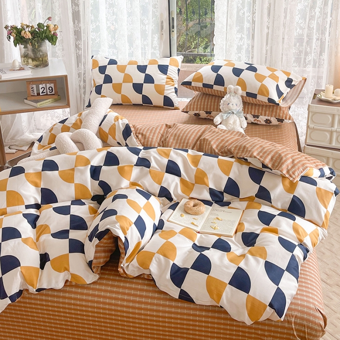 91家纺网 家纺一手货源 找家纺 （总）感遇2022新款纯棉印花四件套