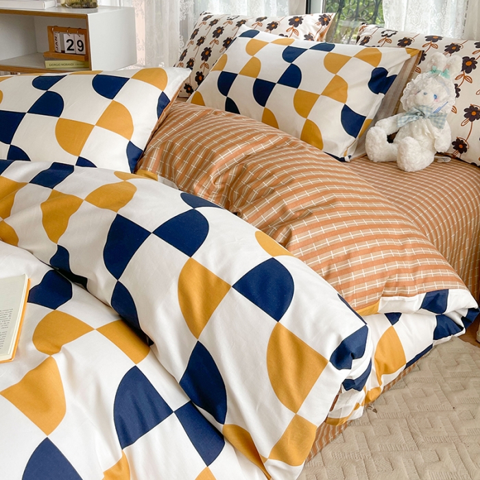 91家纺网 家纺一手货源 找家纺 感遇2022新款纯棉印花四件套 潮牌