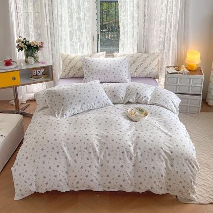 感遇2022新款纯棉印花四件套 丁香