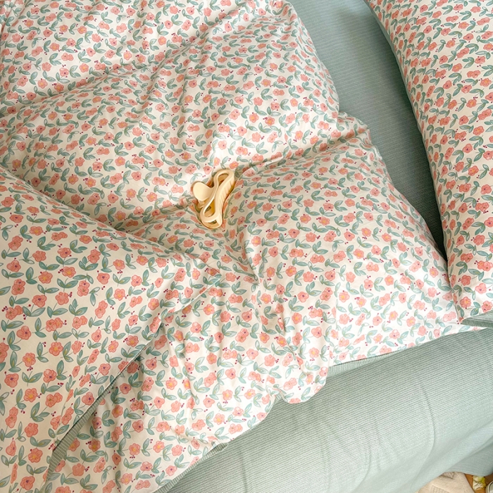 91家纺网 家纺一手货源 找家纺 感遇2022新款纯棉印花四件套 繁花