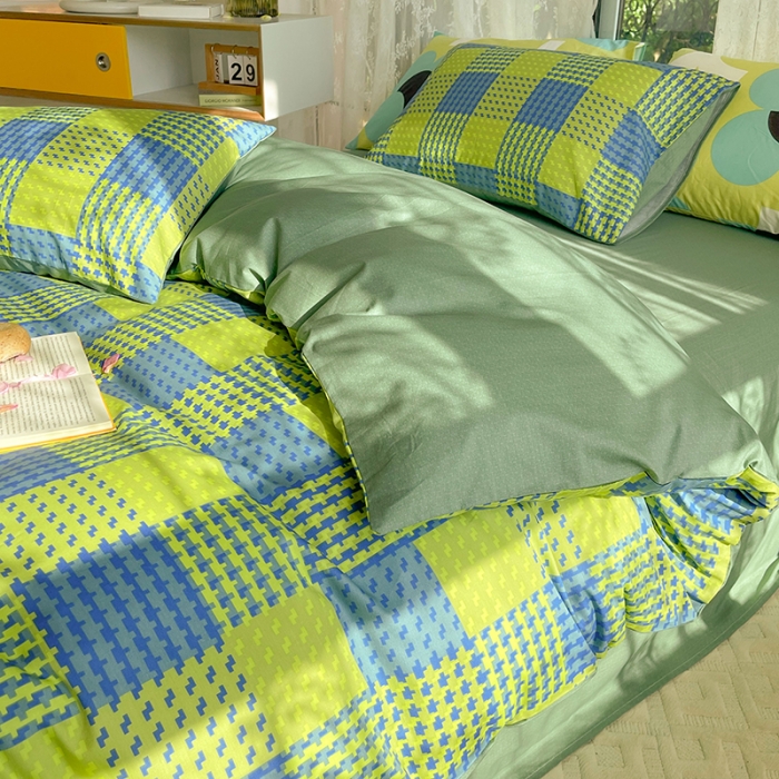 91家纺网 家纺一手货源 找家纺 感遇2022新款纯棉印花四件套 格律