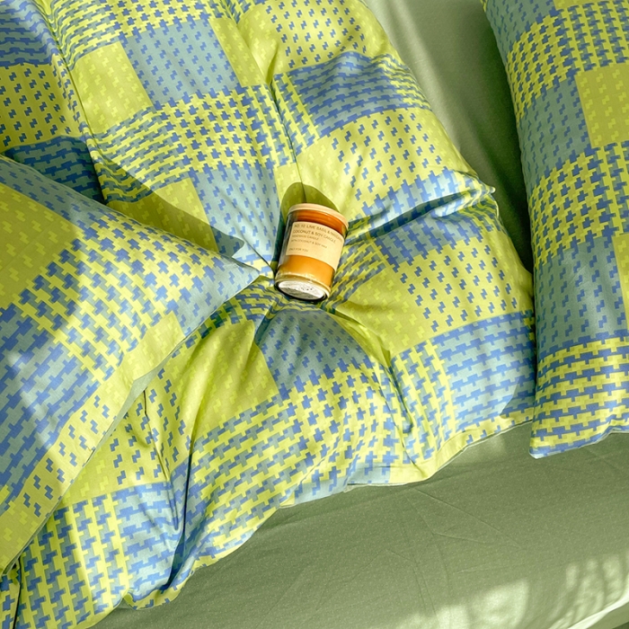 91家纺网 家纺一手货源 找家纺 感遇2022新款纯棉印花四件套 格律