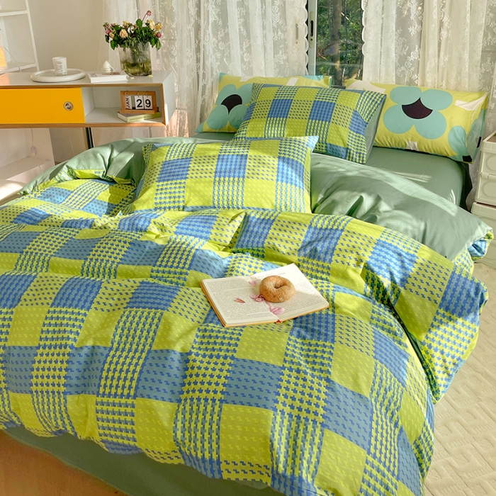 91家纺网 家纺一手货源 找家纺 感遇2022新款纯棉印花四件套 格律