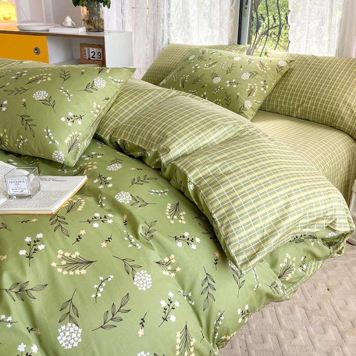 91家纺网 家纺一手货源 找家纺 感遇2022新款纯棉印花四件套 琉璃