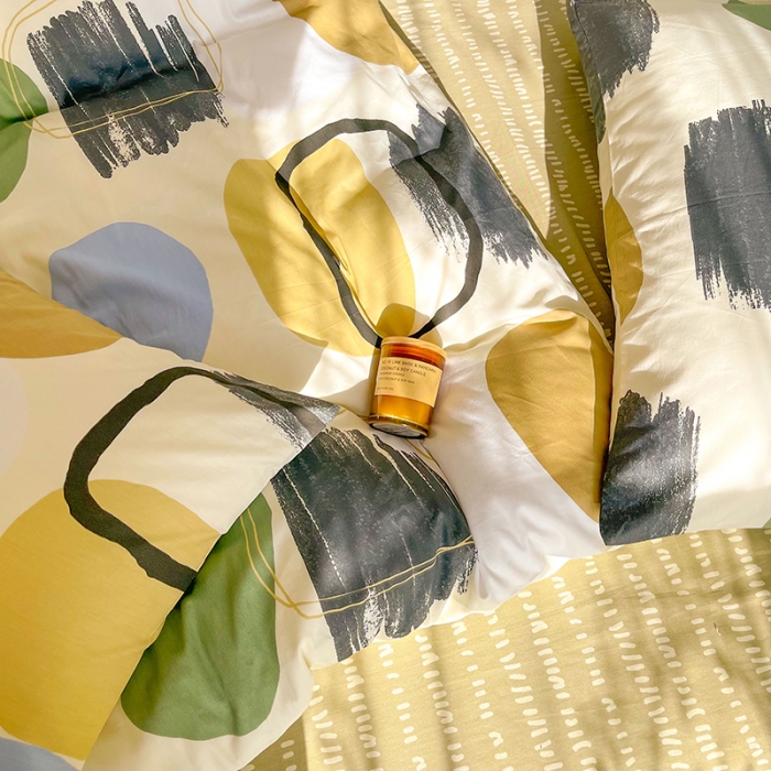 91家纺网 家纺一手货源 找家纺 感遇2022新款纯棉印花四件套 里约