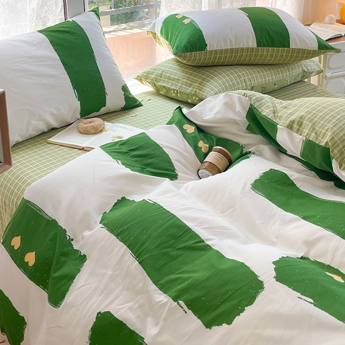 91家纺网 家纺一手货源 找家纺 感遇2022新款纯棉印花四件套 时尚空间