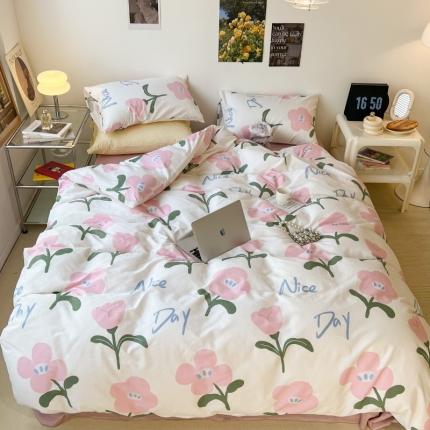 91家纺网 家纺一手货源 找家纺 （总）昔可家纺 2022新款法式田园花卉系列全棉四件套