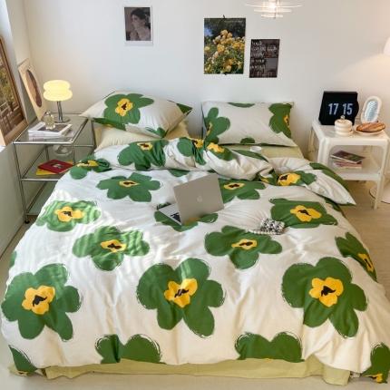 91家纺网 家纺一手货源 找家纺 （总）昔可家纺 2022新款法式田园花卉系列全棉四件套