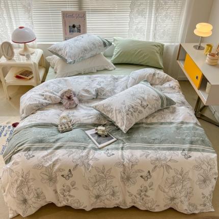 91家纺网 家纺一手货源 找家纺 （总）昔可家纺 2022新款法式田园花卉系列全棉四件套