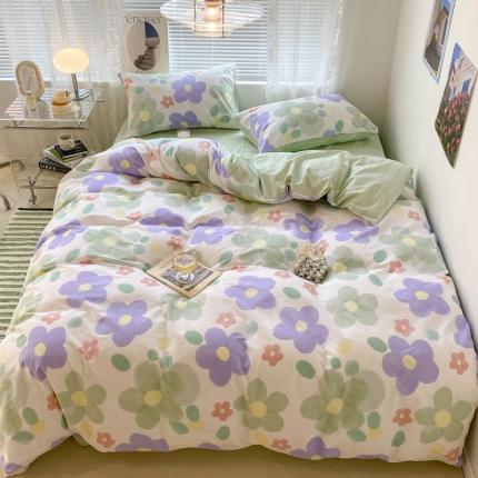 91家纺网 家纺一手货源 找家纺 （总）昔可家纺 2022新款法式田园花卉系列全棉四件套