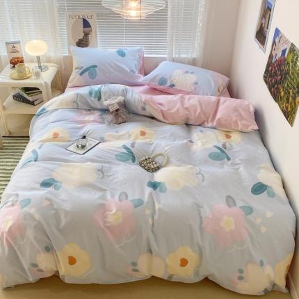 91家纺网 家纺一手货源 找家纺 （总）昔可家纺 2022新款法式田园花卉系列全棉四件套