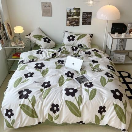 91家纺网 家纺一手货源 找家纺 （总）昔可家纺 2022新款法式田园花卉系列全棉四件套