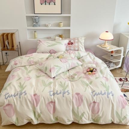 91家纺网 家纺一手货源 找家纺 （总）昔可家纺 2022新款法式田园花卉系列全棉四件套