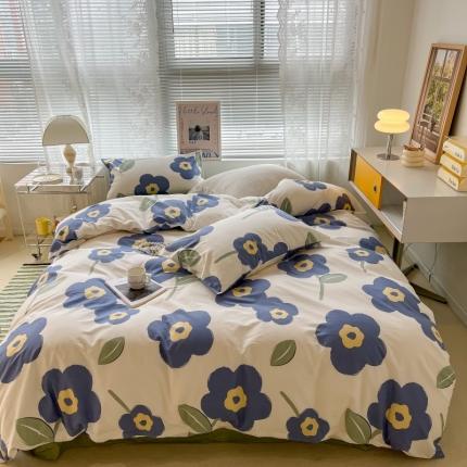 91家纺网 家纺一手货源 找家纺 （总）昔可家纺 2022新款法式田园花卉系列全棉四件套