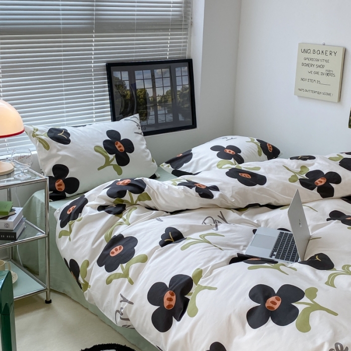 91家纺网 家纺一手货源 找家纺 昔可家纺 2022新款法式田园花卉系列全棉四件套 安妮的秘密