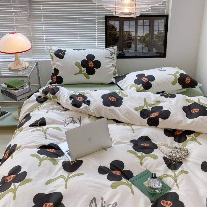 91家纺网 家纺一手货源 找家纺 昔可家纺 2022新款法式田园花卉系列全棉四件套 安妮的秘密