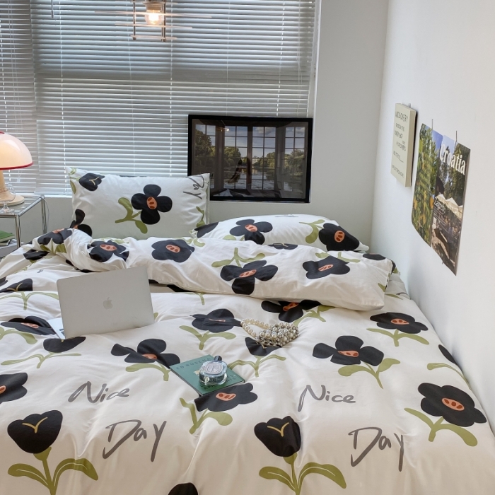 91家纺网 家纺一手货源 找家纺 昔可家纺 2022新款法式田园花卉系列全棉四件套 安妮的秘密