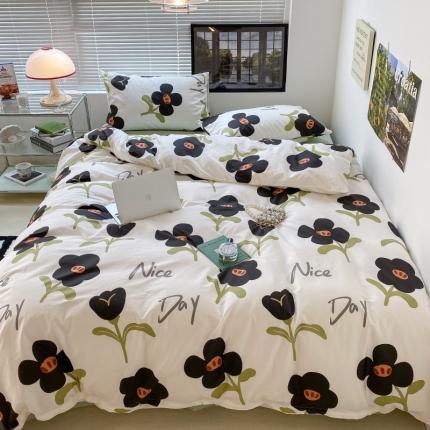 昔可家纺 2022新款法式田园花卉系列全棉四件套 安妮的秘密