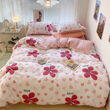 昔可家纺 2022新款法式田园花卉系列全棉四件套 花枝弥漫